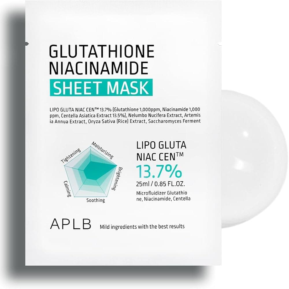 Aplb glutathione niacinamide sheet mask